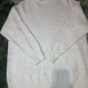Bershka Light Gray Crewneck Sweater